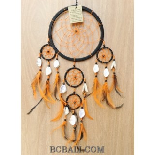 hawaii style dream catcher sea shells feather five circle handmade